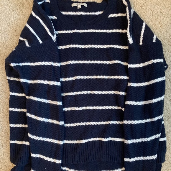 Madewell Sweaters - Madewell navy and white striped sweater. Used condition.